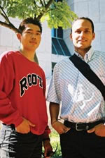 Two Students in the Courtyard